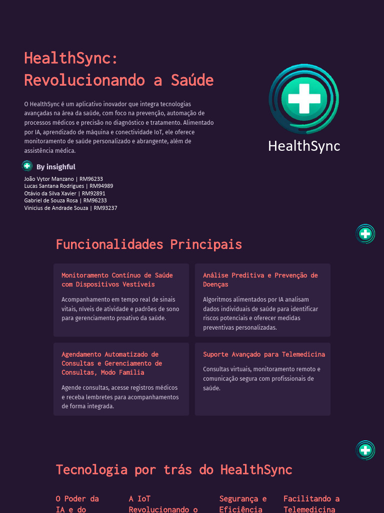 HealthSync: Inovação em Saúde Digital | PDF | Automação | Internet das ...