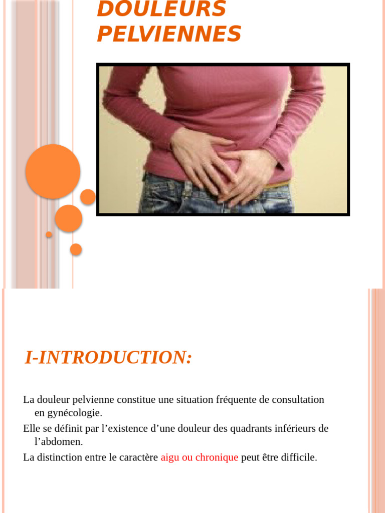 Douleurs pelviennes diagnostic et étiologies PDF Infection — free download