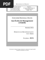Épreuve de Mathématiques BÉCÉAS 2025 | PDF | Matrice (Mathématiques ...