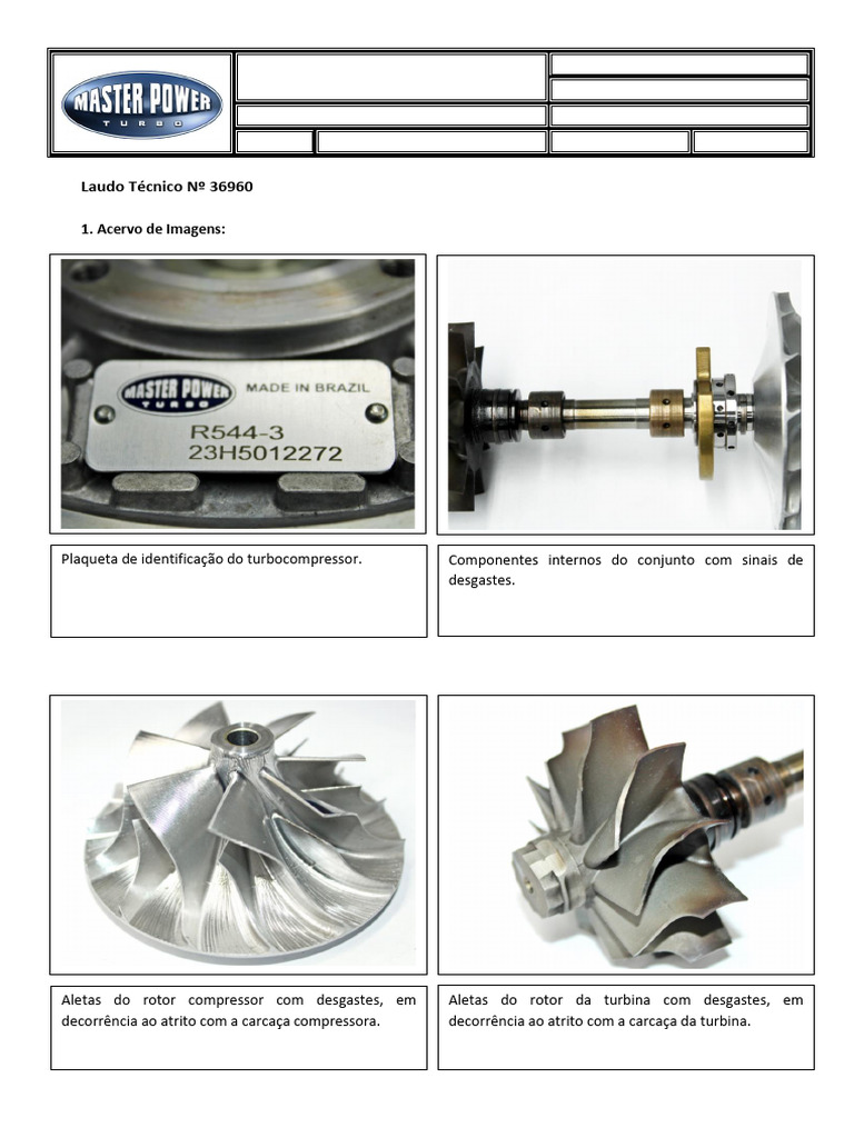Laudo 36960 Ref NF 68292 Atualizado | PDF | Turbocompressor | Máquinas ...