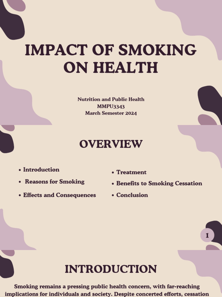 Smoking Presentation 1 | PDF | Lung Cancer | Tobacco Smoking
