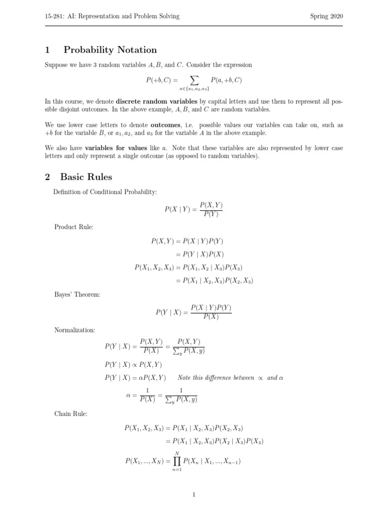 Probability Concepts in AI Problem Solving | PDF | Probability ...