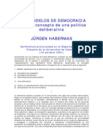 Habermas - Tres Modelos de Democracia