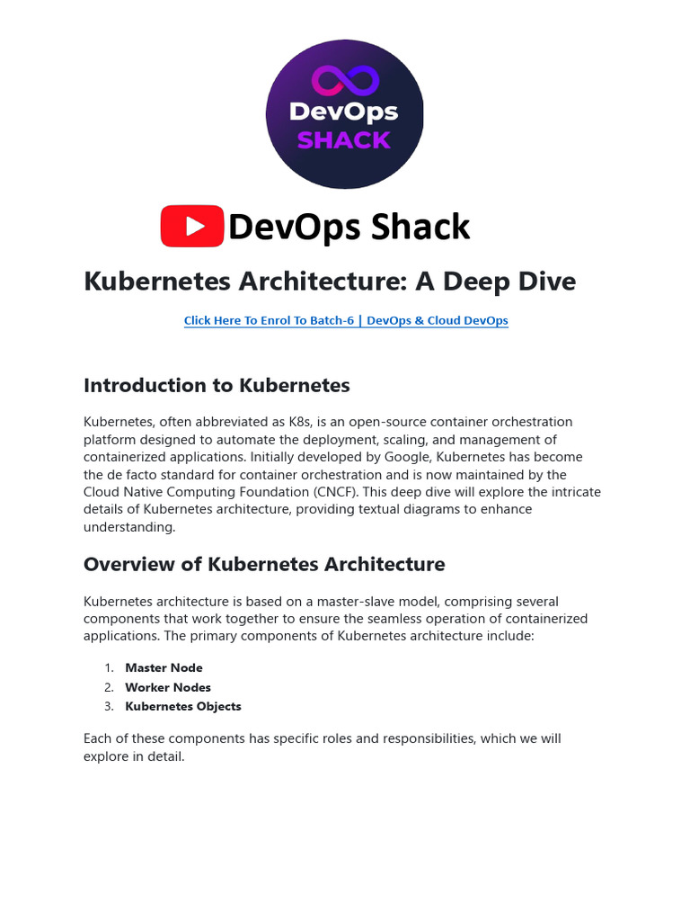 Kubernetes Architecture Explained | PDF | Computer Engineering ...