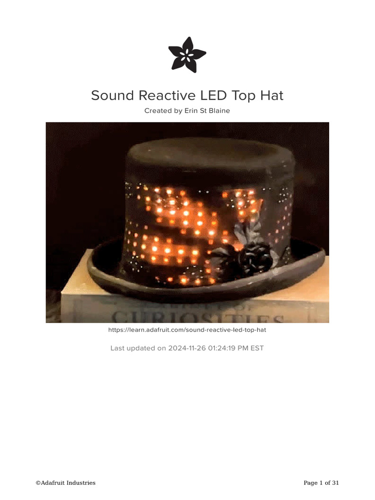 Sound Reactive LED Top Hat Tutorial | PDF | Electrical Connector | Usb