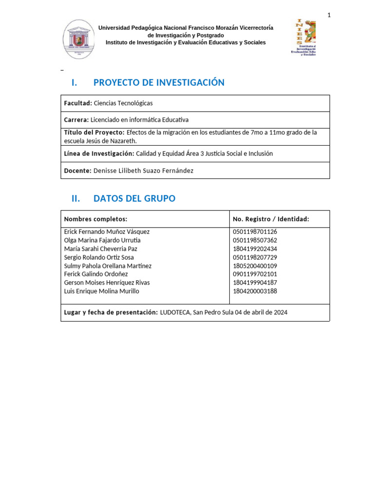 Efectos de la Migración en Estudiantes | PDF | Migración humana ...