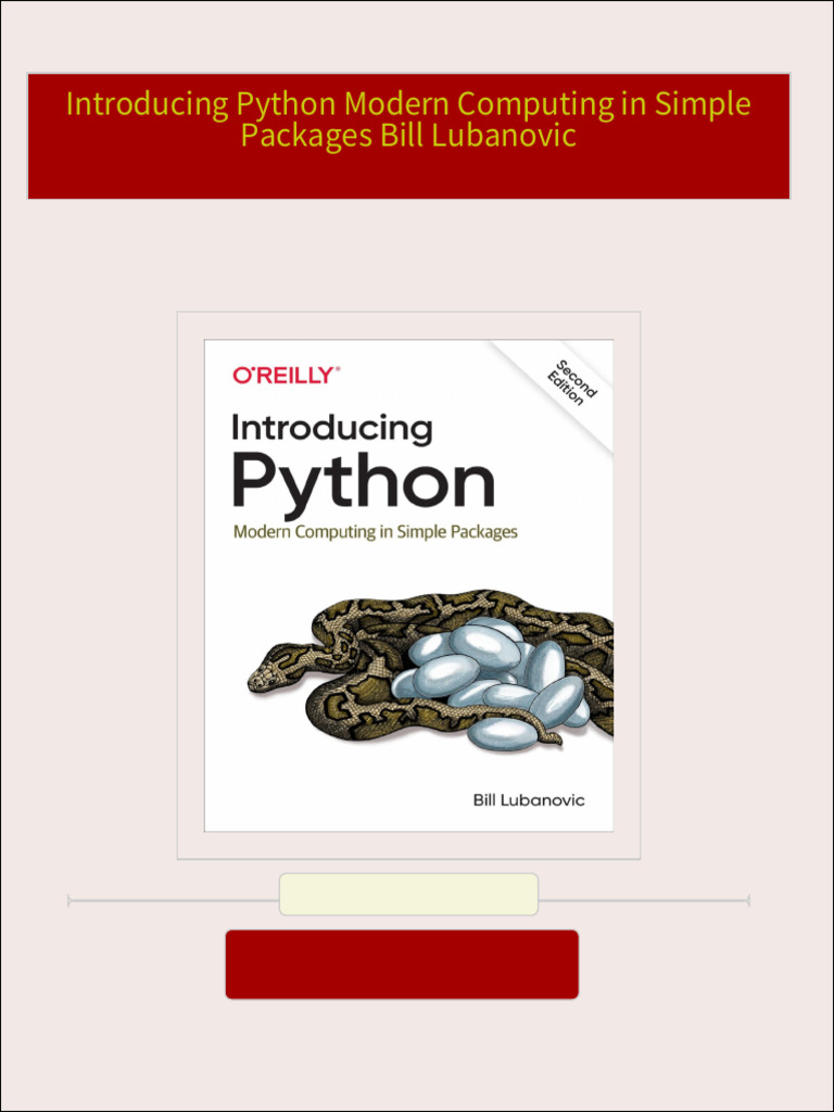 Get Introducing Python Modern Computing in Simple Packages Bill ...