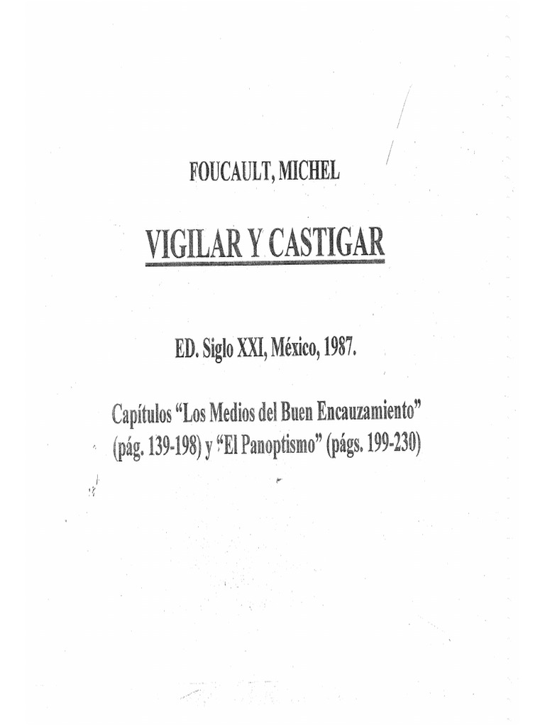 Foucault, Michel. VIGILAR Y CASTIGAR.-rotated | PDF