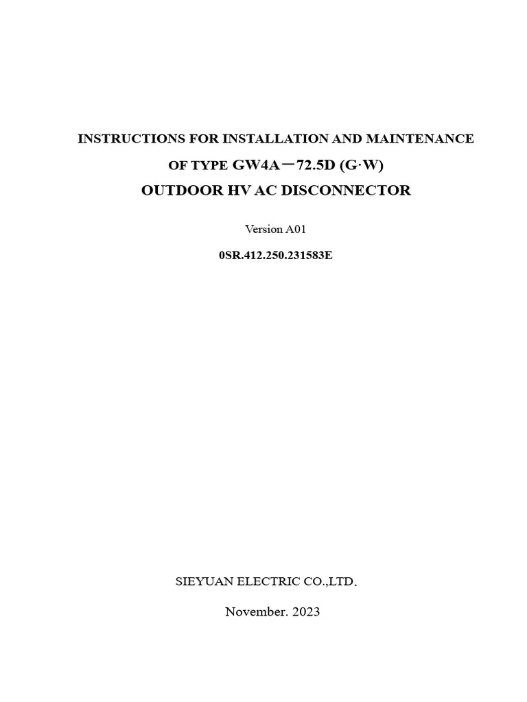 DS, DSES MANUAL | PDF | Switch | High Voltage