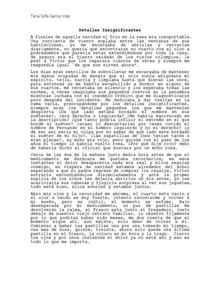 Detalles Insignificantes | PDF