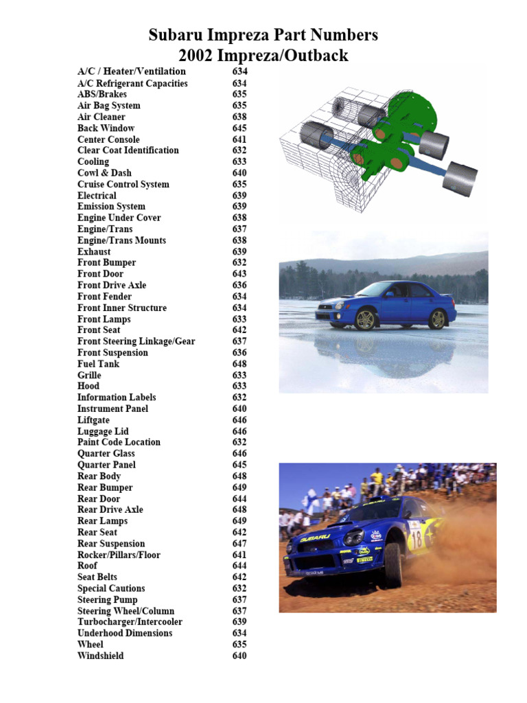 2002 Impreza&Outback | PDF