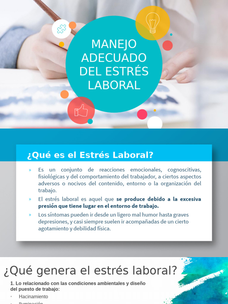 Manejo Adecuado Del Estrés Laboral | PDF | Estrés (biología) | Ansiedad