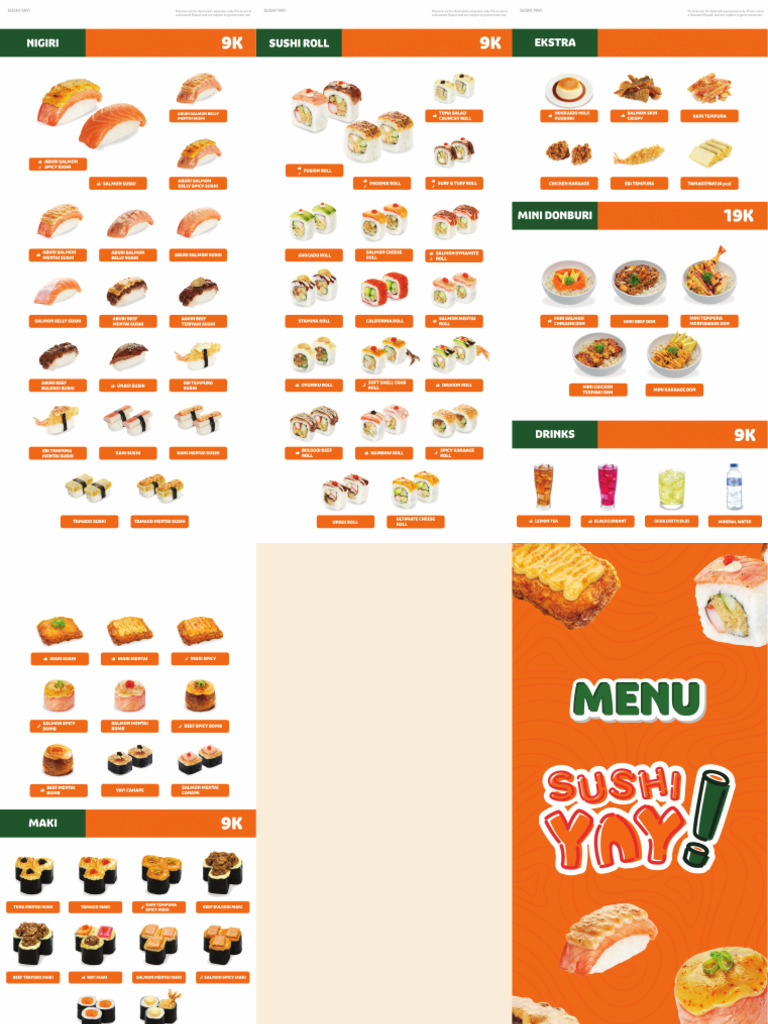 SY - Store Menu Trifold | PDF