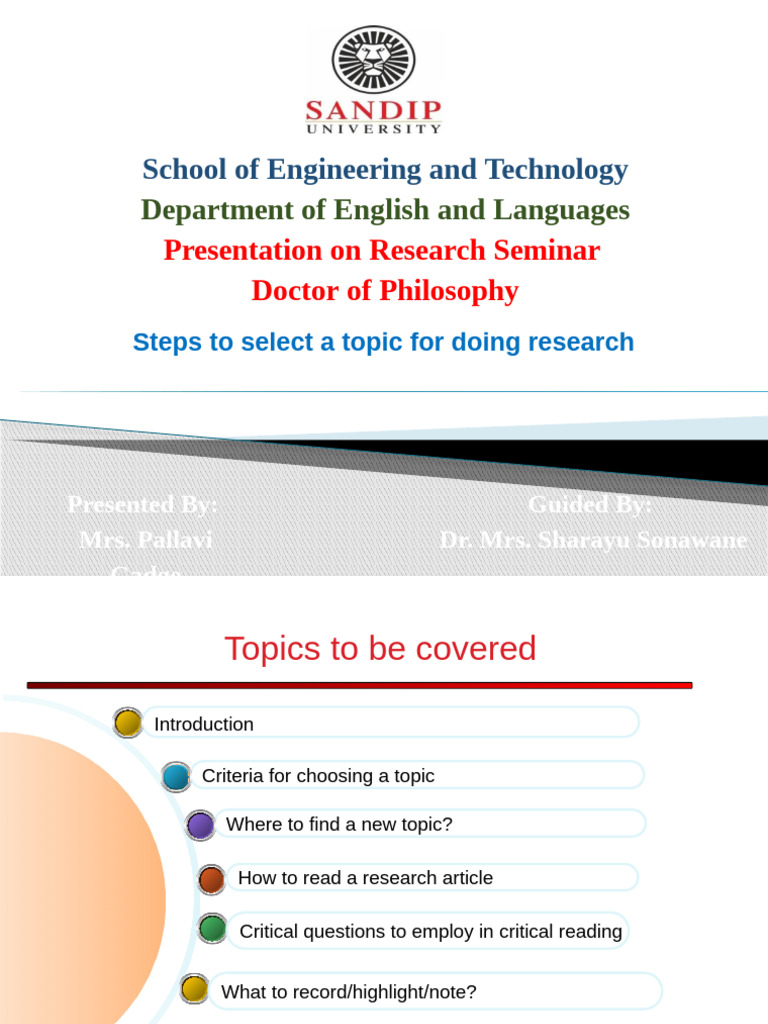 Research Topic Selection Guide | PDF | Statistics | Quantitative Research