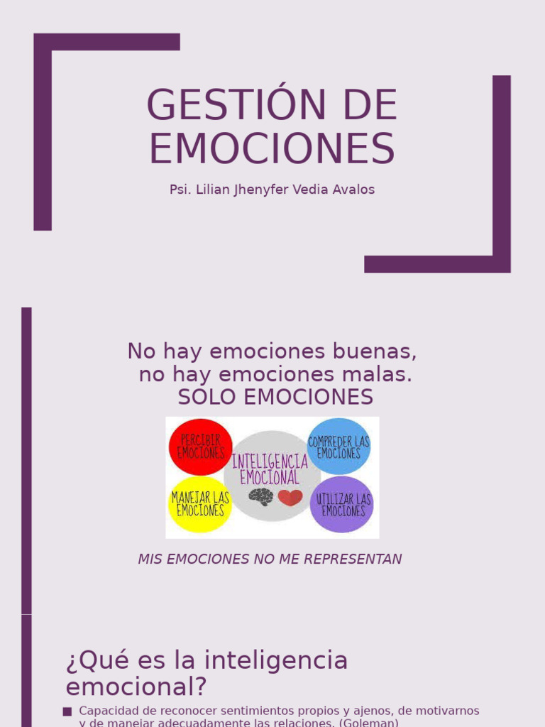 Gestión de Emociones y su Impacto | PDF | Las emociones | Inteligencia ...