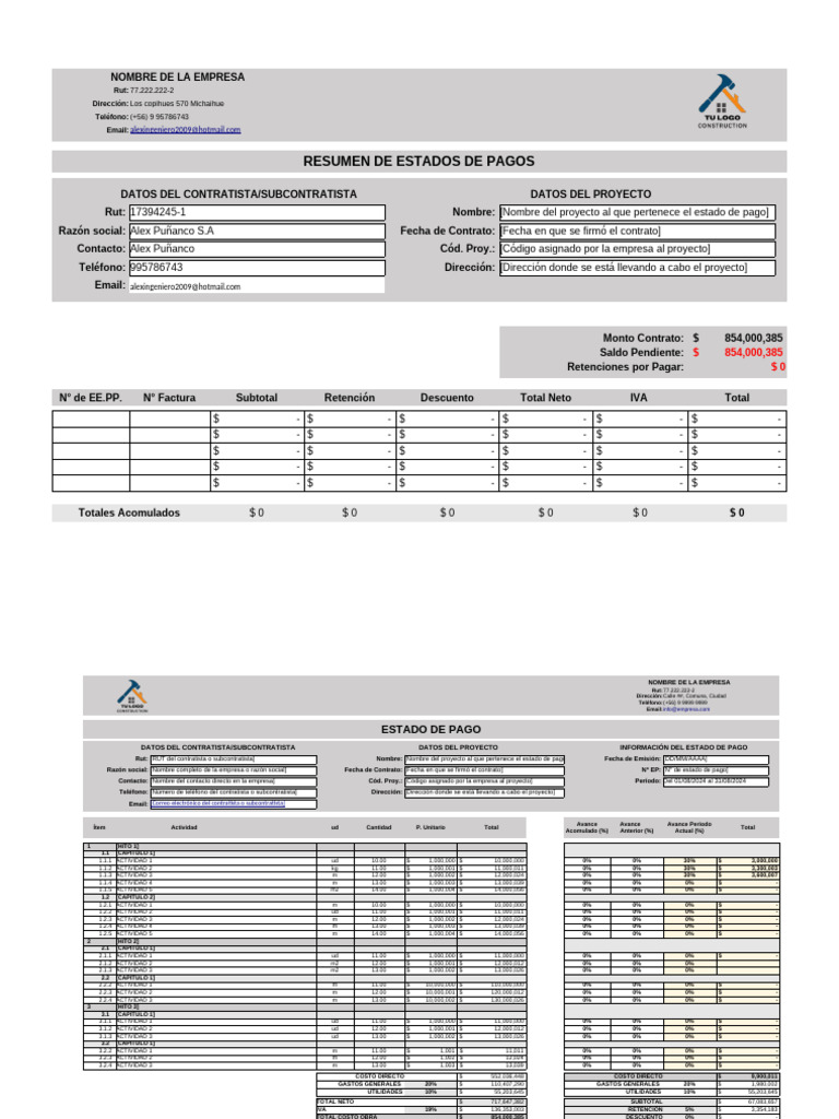 21 Estado de Pago 2024 | PDF | Contabilidad | Documentos empresariales