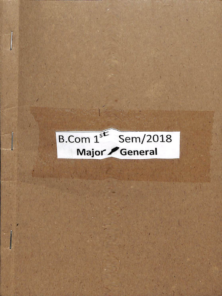 1st Sem Major General 2018 | PDF