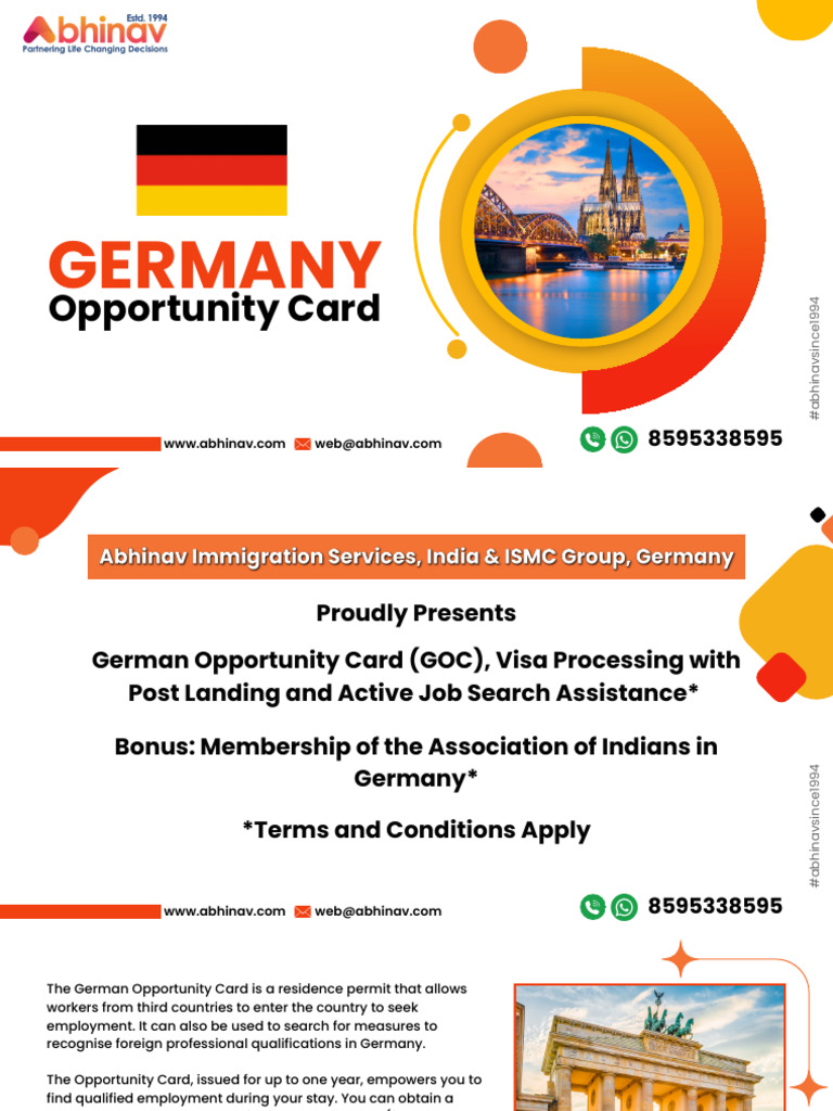 Application For Germany Opportunity Card