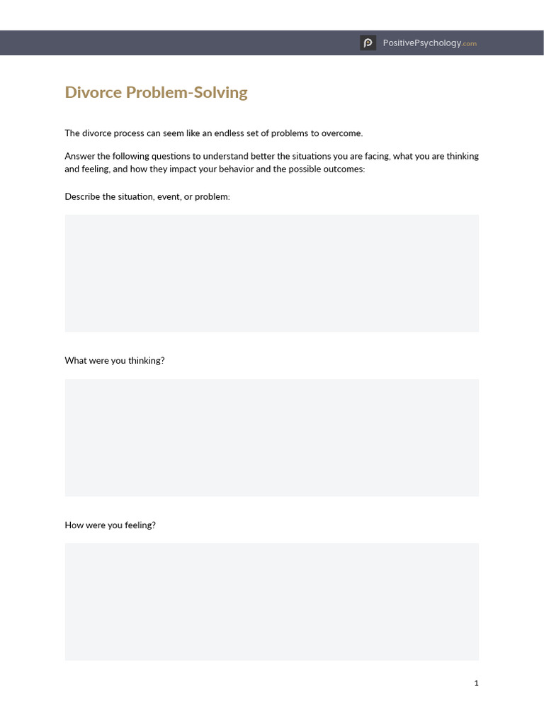 Divorce Problem-Solving Guide | PDF