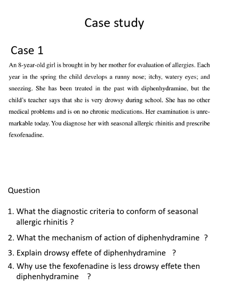 Allergic Rhinitis & RA Case Study Analysis | PDF