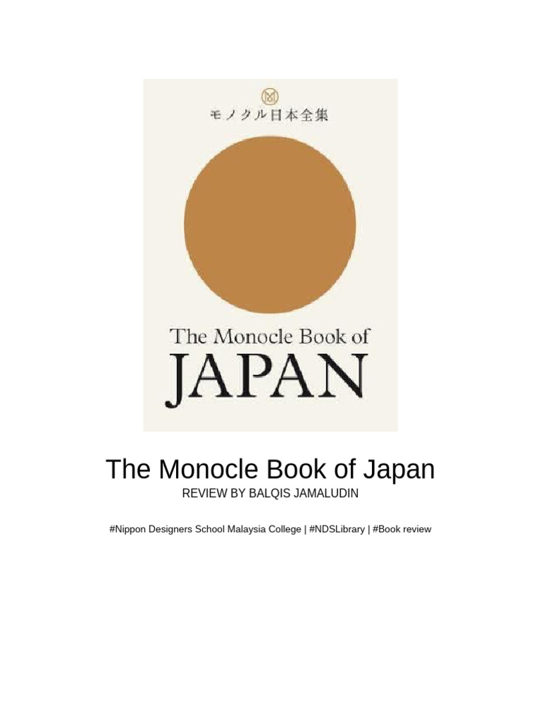 The Monocle Book of Japan Review | PDF