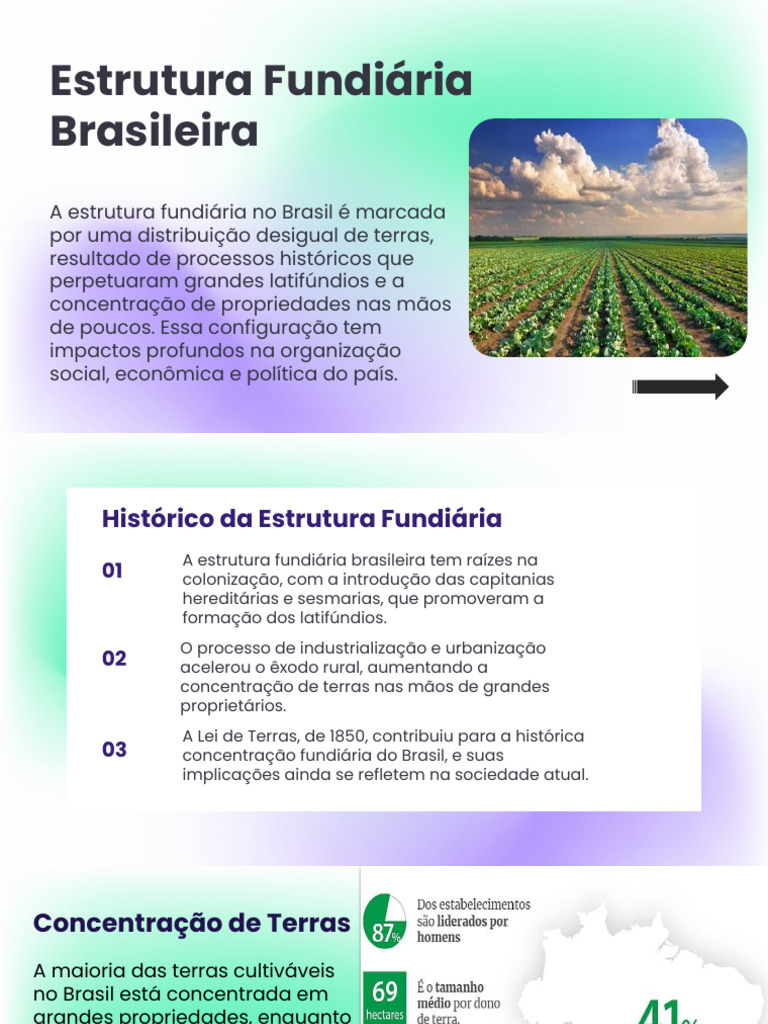Estrutura Fundiária Brasileira | PDF | Agricultura | Economias