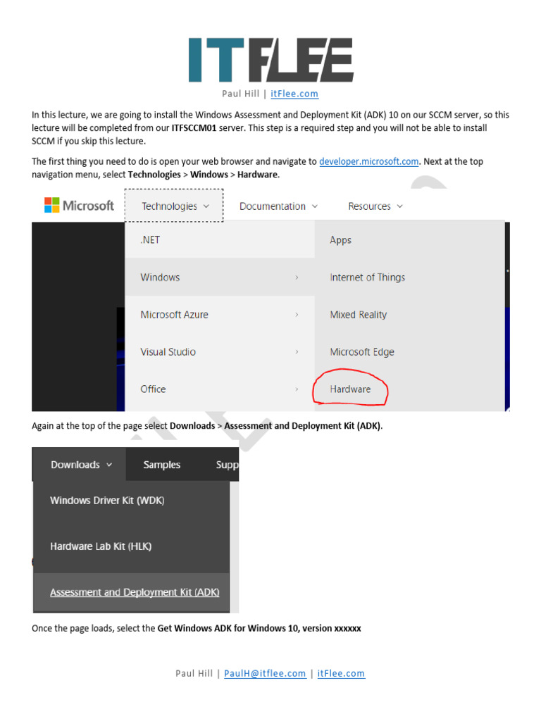 Installing Windows ADK on SCCM Server | PDF | Microsoft Windows ...