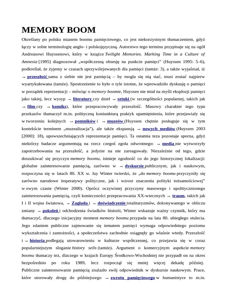 Memory Boom | PDF