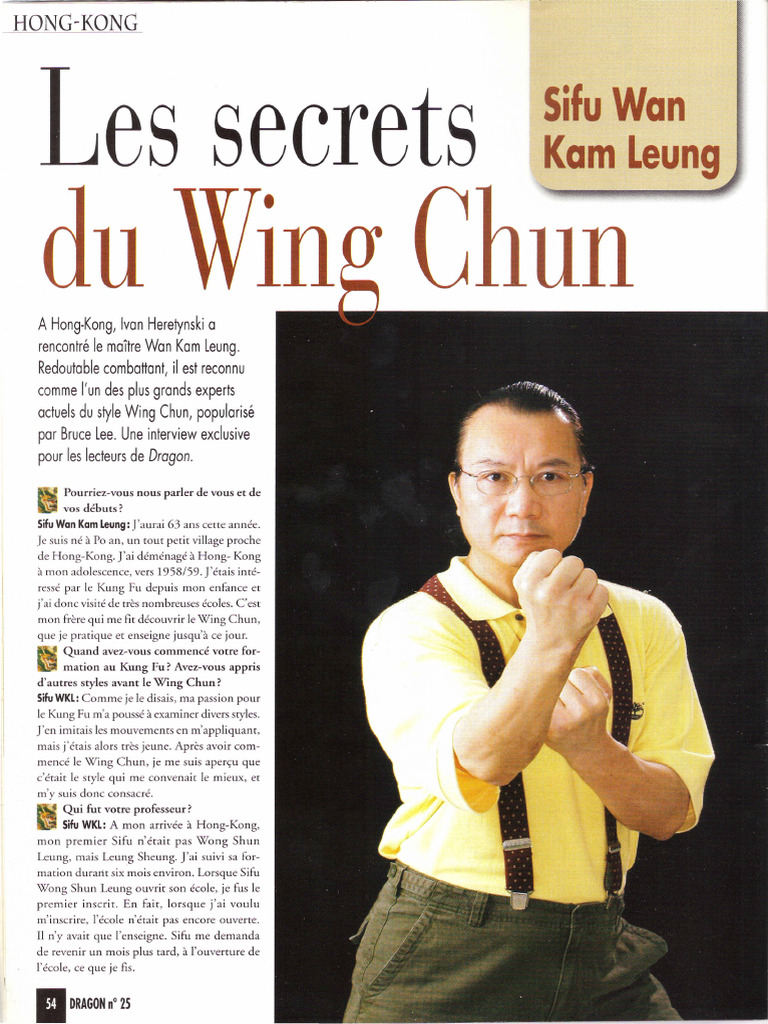 Interview avec Sifu Wan Kam Leung | PDF | Wing chun | Arts martiaux chinois