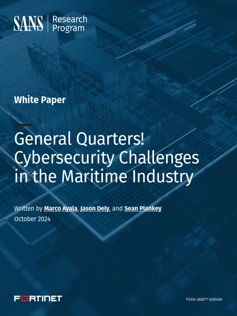 Cybersecurity Challenges in The Maritime Industry | PDF | Computer ...