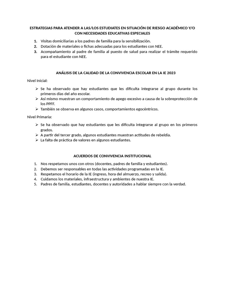 ESTRATEGIAS PARA ATENDER A LAS NEE | PDF