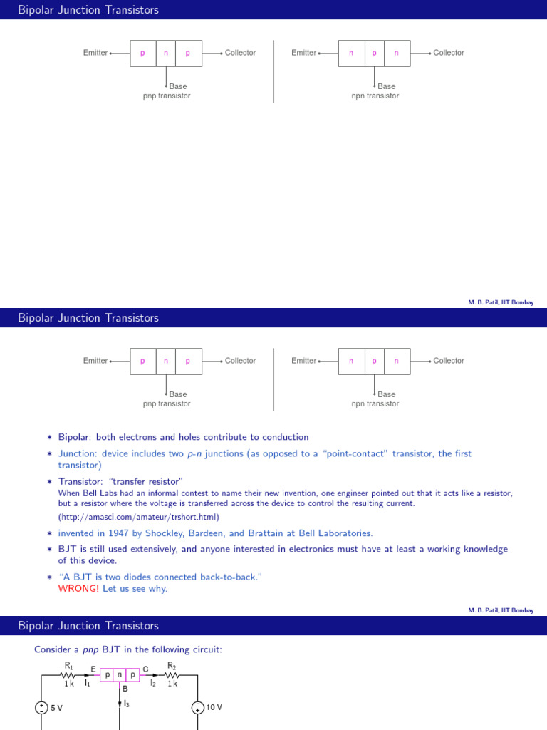 Week 4 Slides | PDF | Bipolar Junction Transistor | Transistor