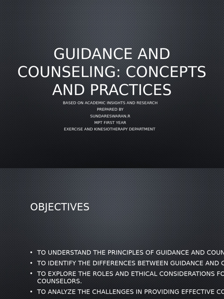 Guidance and Counseling | PDF | Counseling Psychology | Psychotherapy