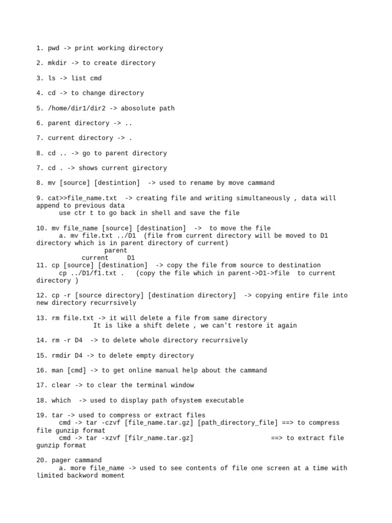 Essential Command Line Operations | PDF | Computer File | Filename
