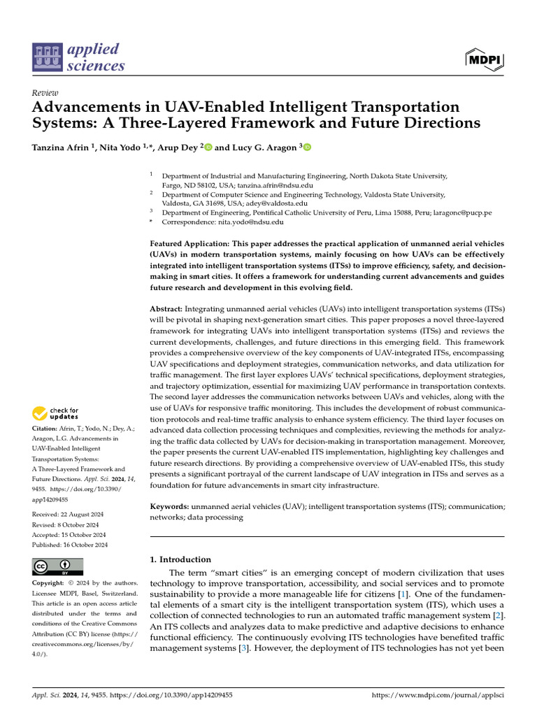 Advancements in uav enabled intelligent transportation 1 pdf