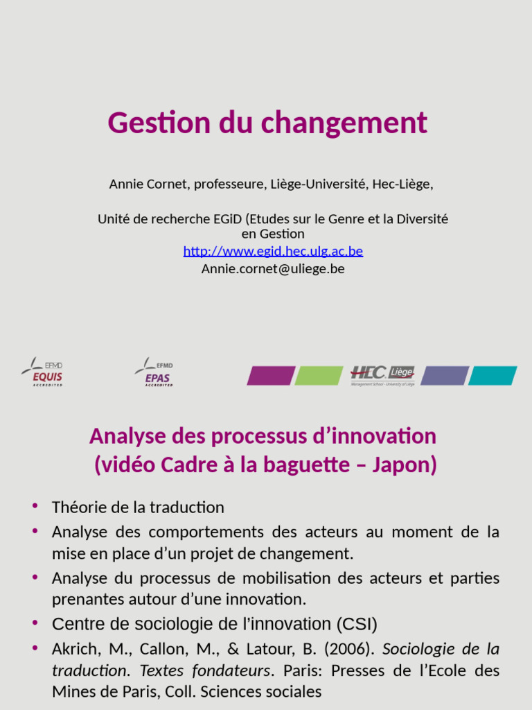 Gestion du changement et performance publique | PDF | Gestion des ...