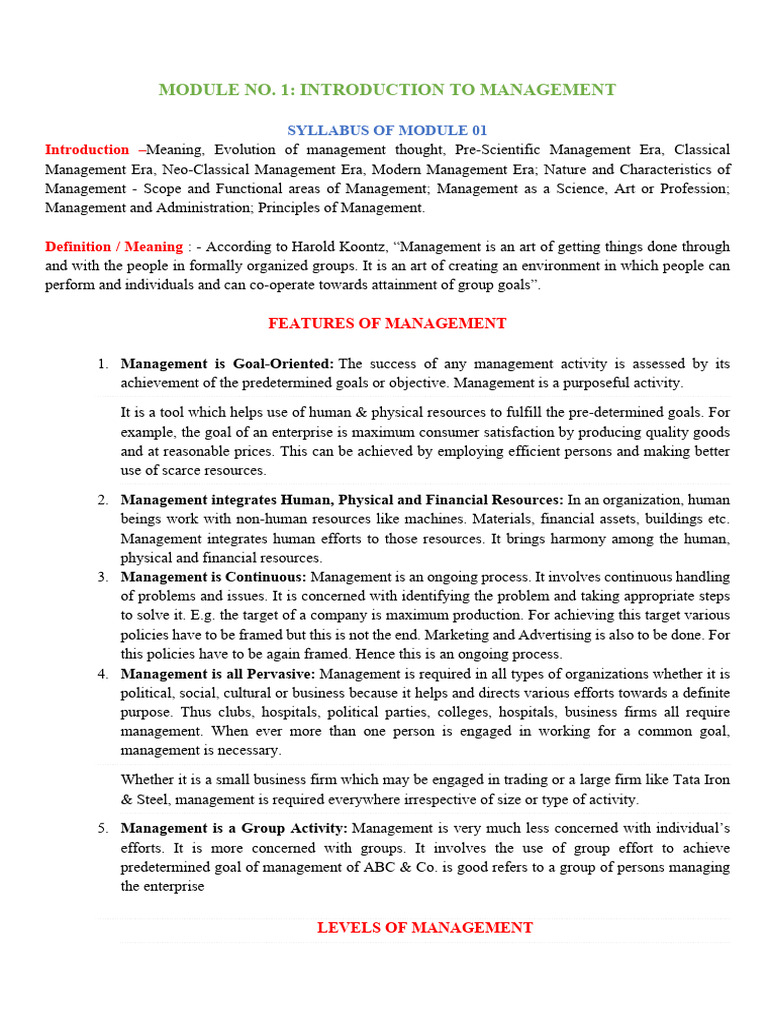 Management Basics for Students | PDF | System | Employment