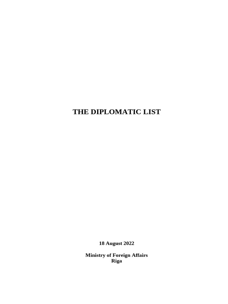 18.08.2022 | PDF | Diplomatic Rank | Diplomatic Mission