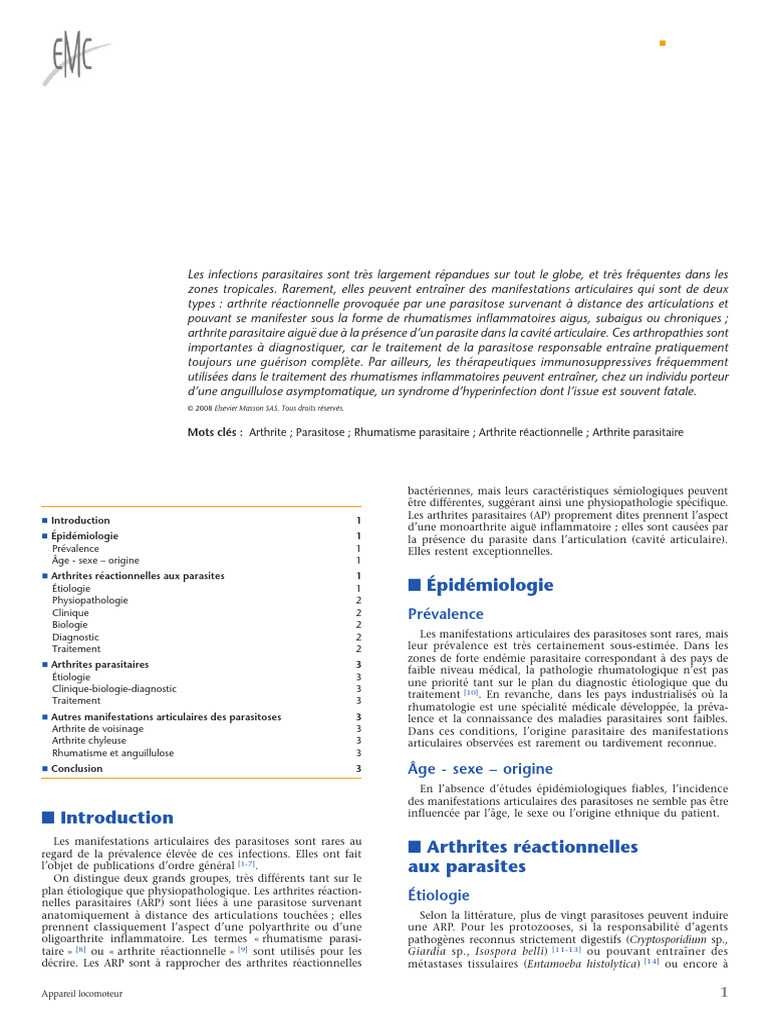 Rhumato | PDF | Parasitisme | Maladies et troubles
