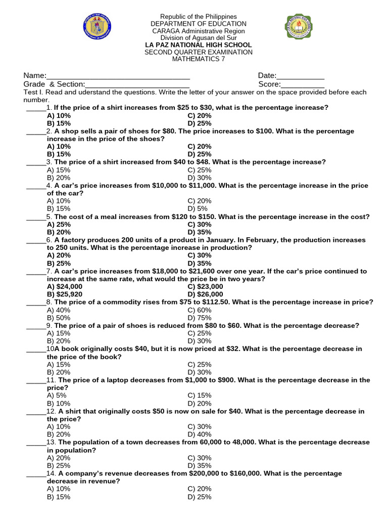 Math 7 Q2 Pdf Salary Discounts And Allowances