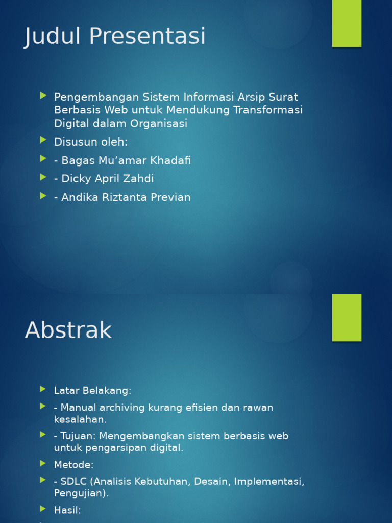 Sistem Informasi Arsip Surat Web | PDF