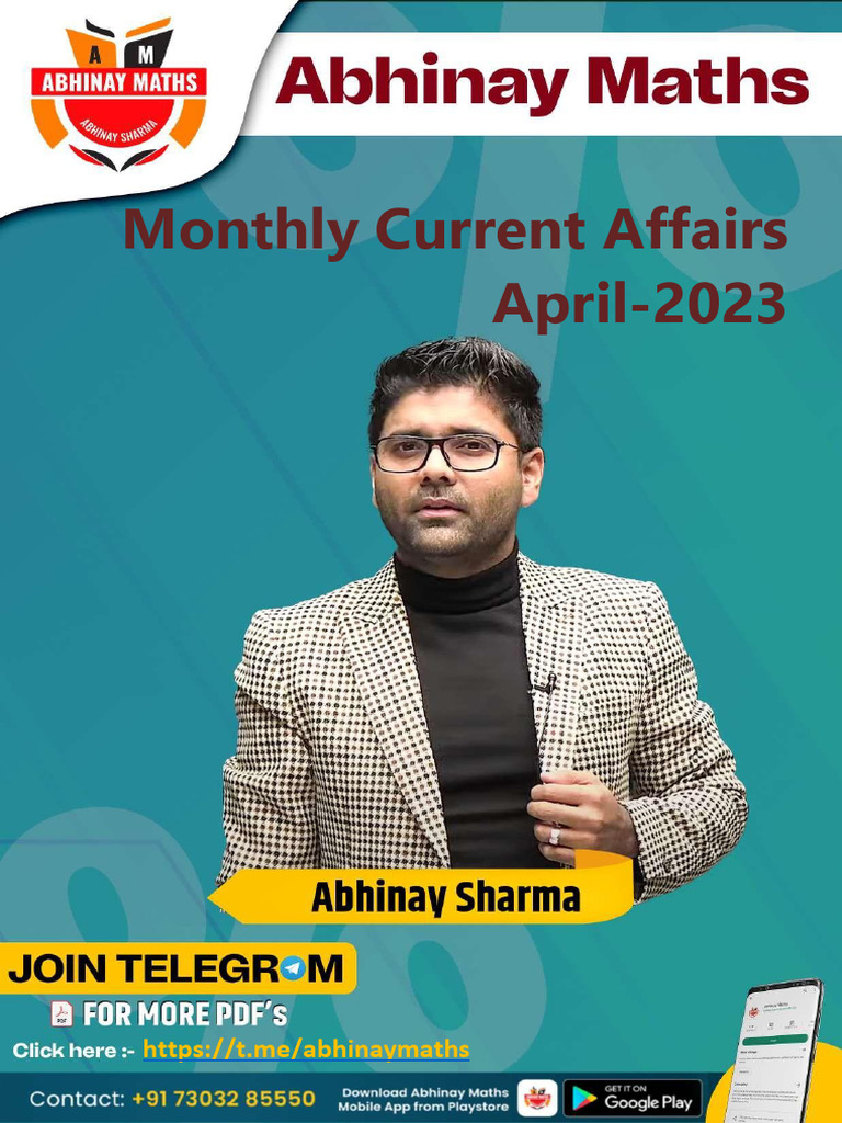 Current Affairs - April 2023 - Notes | PDF