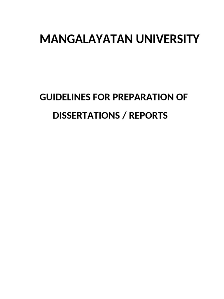 Dissertation Preparation Guidelines | PDF | Thesis | Paragraph