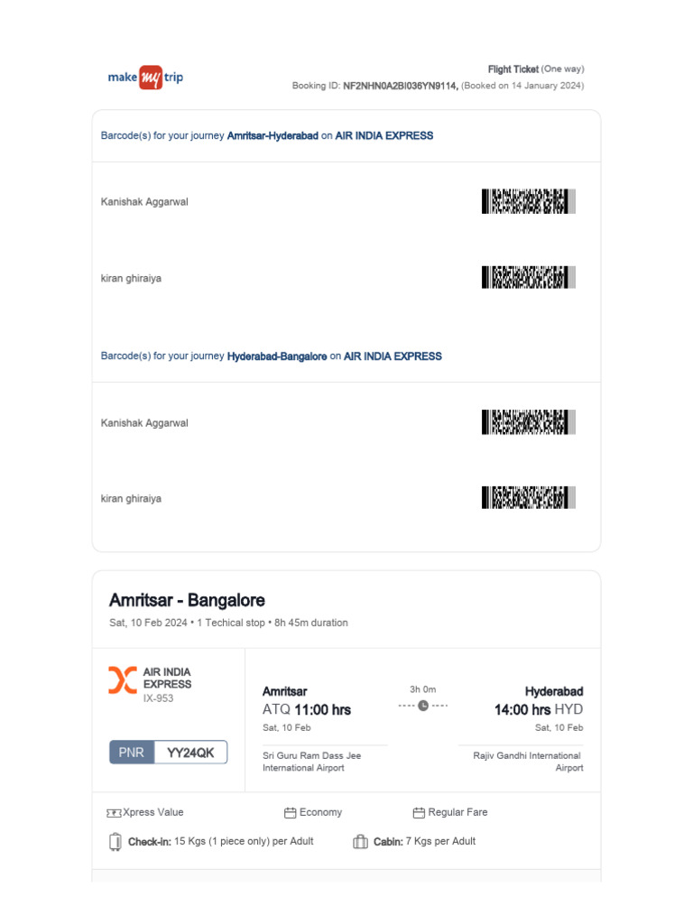 Flight Details for IX-953 Booking | PDF | Transport | Aviation