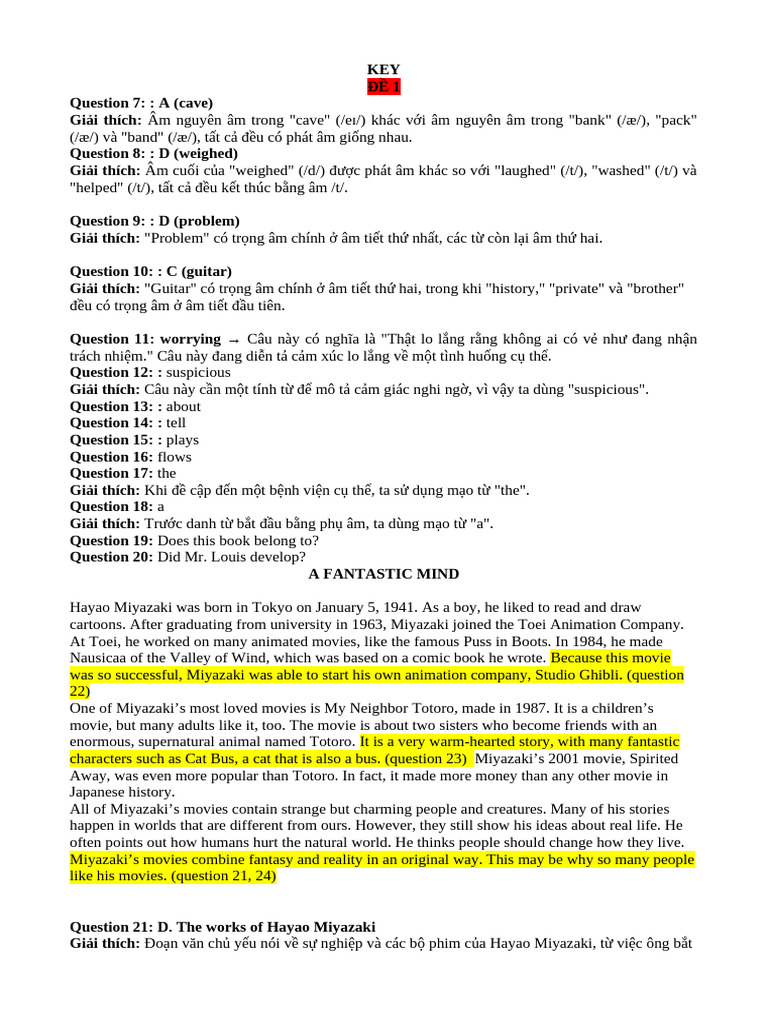 Key Test 1, 2, 3, 4 Grade 10 | PDF