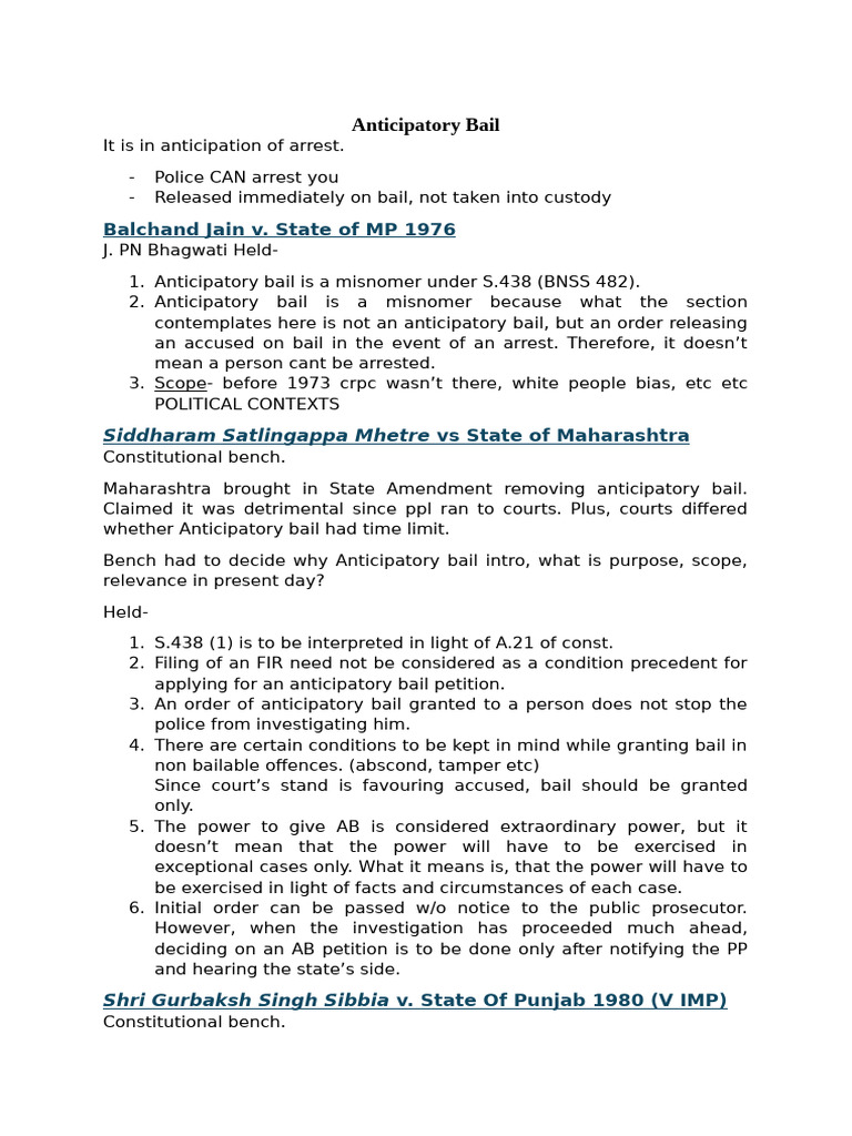 Understanding Anticipatory Bail in India | PDF | Bail | Arrest