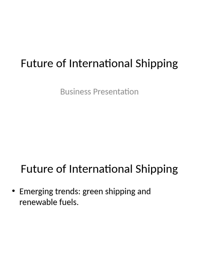 International Shipping Presentation 5 | PDF