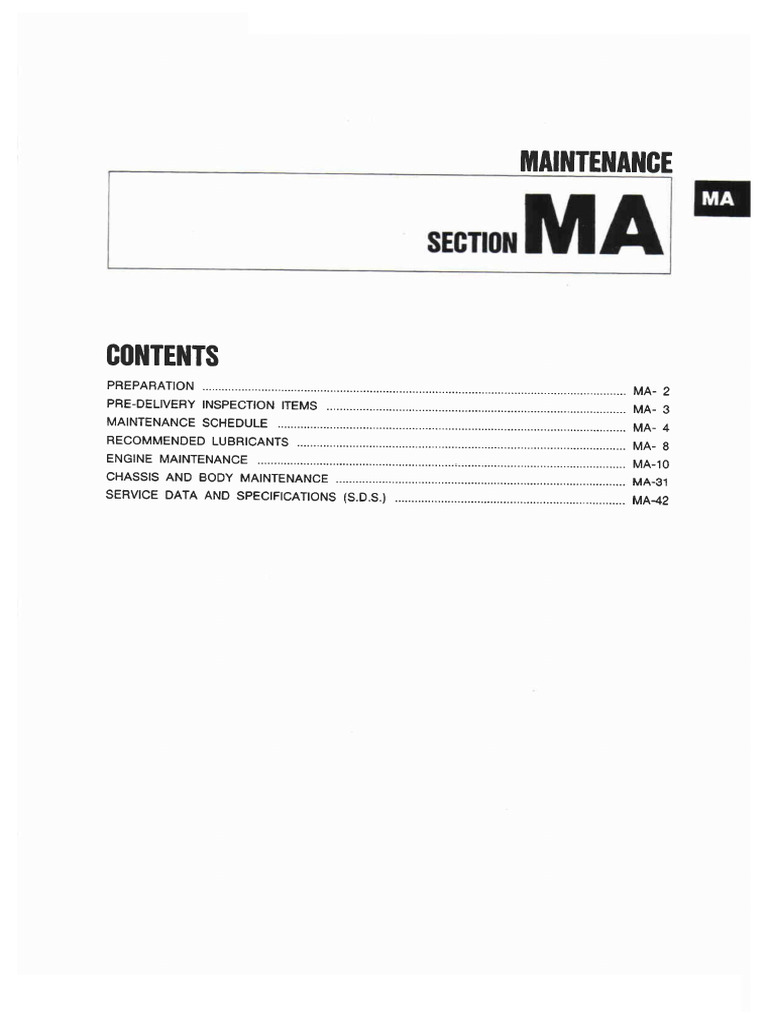 Maintenance | PDF