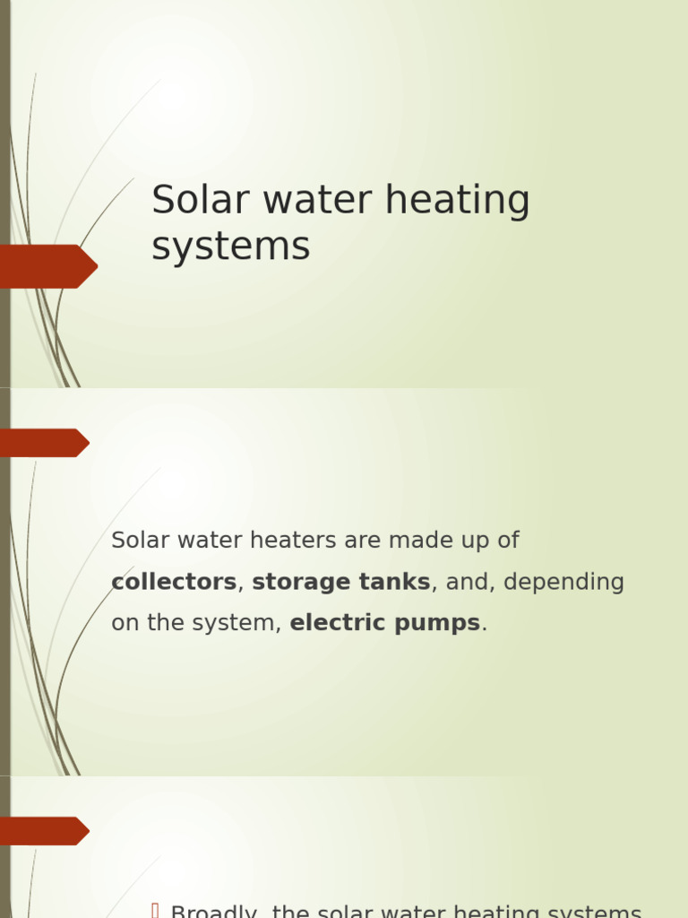 Solar Water Heating Systems Explained | PDF | Water Heating | Solar Energy