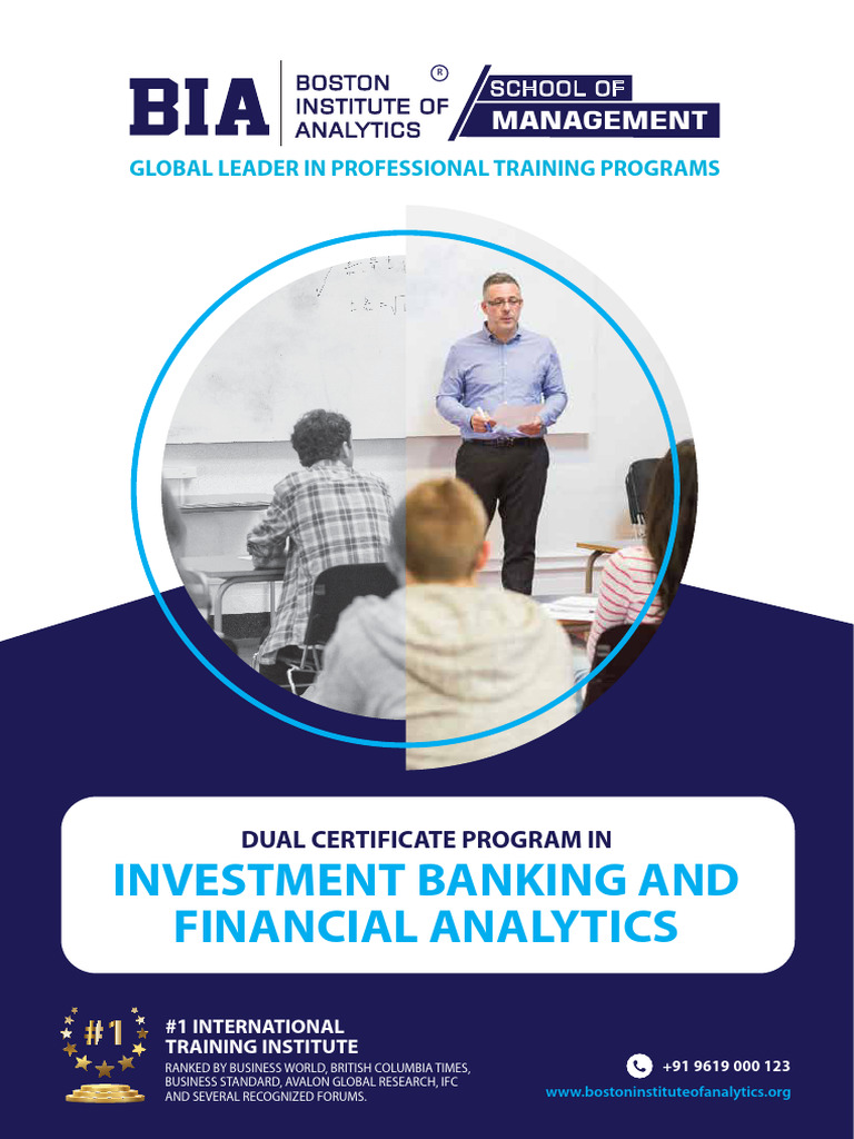 BIA Brochure Investment Banking and Financial Analytics Web Offline ...